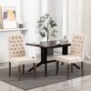 vidaXL Dining Chairs 2 pcs Beige Linen-Look Fabric