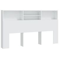 vidaXL Headboard Cabinet White 180x19x103.5 cm
