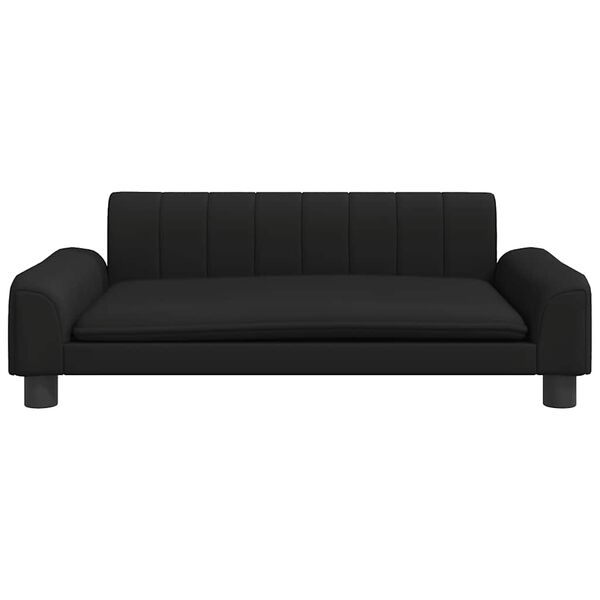 vidaXL Kids Sofa Black 90x53x30 cm Faux Leather