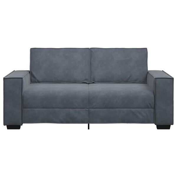 vidaXL 2-Seater Sofa Dark Grey 180x78x84 cm Velvet