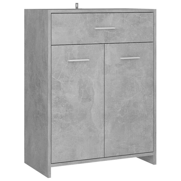 vidaXL Bathroom Cabinet Concrete Grey 60x33x80 cm Engineered Wood