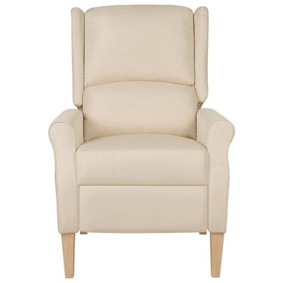 vidaXL Massage Reclining Chair Cream Fabric