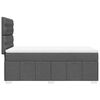 vidaXL Box Spring Bed with Mattress Dark Grey King Single Fabric