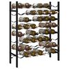 vidaXL Wine Rack for 48 Bottles Black Metal