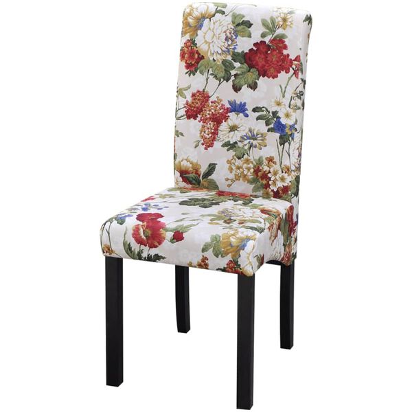 vidaXL Dining Chairs 2 pcs Multicolour Fabric