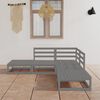 vidaXL 5 Piece Garden Lounge Set Grey Solid Wood Pine