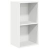 vidaXL 2-Tier Book Cabinet White 40x30x76.5 cm Engineered Wood