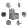 vidaXL Electric Massage Recliner Chair Light Grey Fabric