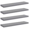 vidaXL Floating Wall Shelves 4 pcs Grey 90x23.5x3.8 cm MDF
