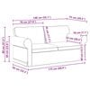 vidaXL Sofa 140cm Black Metal