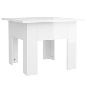 vidaXL Coffee Table High Gloss White 55x55x42 cm Engineered Wood