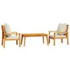 vidaXL Garden Lounge Set | Natural Wood, Cream White