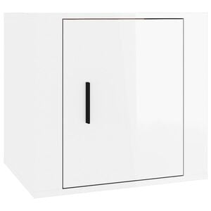 vidaXL Bedside Cabinet | High gloss white | Engineered wood | Compact | Cabinet
