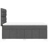 vidaXL Box Spring Bed with Mattress Dark Grey King Single Fabric
