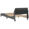 vidaXL Bed Frame "Dover" Dark Grey 107x203 cm King Single Fabric