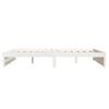 vidaXL Bed Frame without Mattress White Solid Wood 150x200 cm King Size King Size