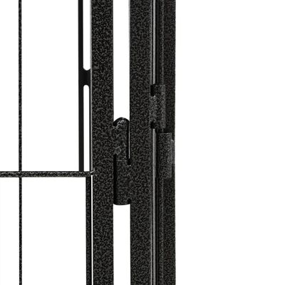 vidaXL 36-Panel Dog Playpen Black 100x50 cm Powder-coated Steel