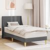 vidaXL Bed Frame with Headboard Dark Grey 90 x 190 cm Velvet