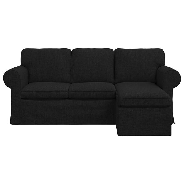 vidaXL Sofa Black 195 x 138 x 80 cm Fabric