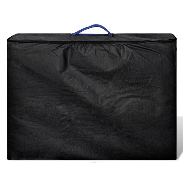 vidaXL Blue Foldable Massage Table 2 Zones with Aluminium Frame