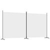 vidaXL 2-Panel Room Divider White 348x180 cm Fabric