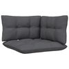 vidaXL 3 Piece Garden Lounge Set with Cushions Black Solid Pinewood