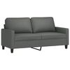 vidaXL 2-Seater Sofa Dark Grey 140 cm Fabric