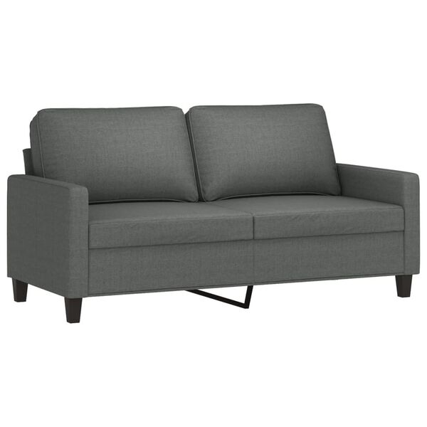 vidaXL 2-Seater Sofa Dark Grey 140 cm Fabric