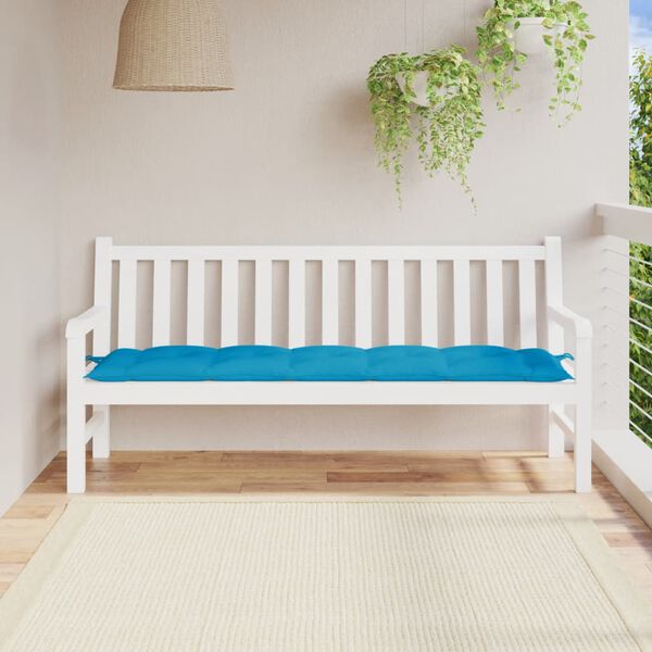vidaXL Garden Bench Cushion Light Blue 180x50x7 cm Oxford Fabric