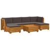 vidaXL 7 pcs Outdoor Sofa Set Solid Acacia Wood Brown