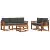 vidaXL Outdoor Sofa Set 6 pcs Natural and Anthracite