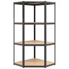 vidaXL 4-Layer Shelves 5 pcs Anthracite Steel&Engineered Wood