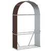 vidaXL Log Holder Brown 120x45x210 cm Galvanised Steel