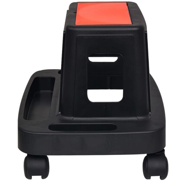 vidaXL Rolling Workshop Stool with Storage 150 kg