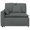 vidaXL Modular Sofa Armrest End Module with Cushions Dark Grey 100 cm