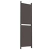 vidaXL 5-Panel Room Divider Brown 250x180 cm Fabric