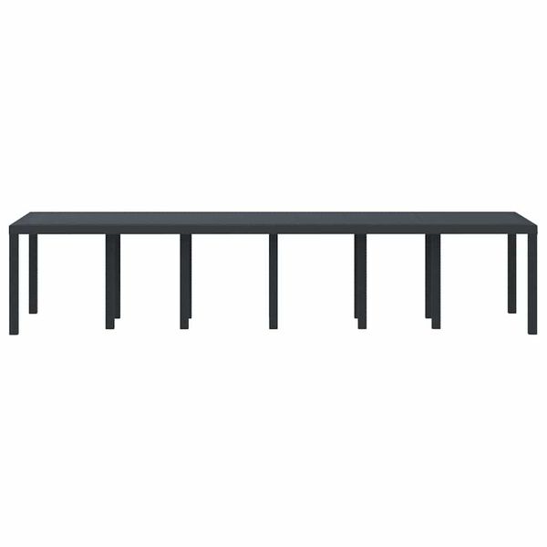 vidaXL Garden Dining Table Anthracite 350 x 100 x 73 cm Poly Rattan