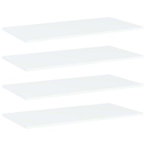 vidaXL Bookshelf Boards 4 pcs White 80x40x1,5 cm Engineered Wood