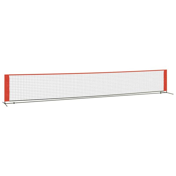 vidaXL Tennis Net Black and Red 600x100x87 cm Polyester
