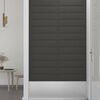 vidaXL Wall Panels 12 pcs Dark Grey 60x15 cm Fabric 1.08 m&sup2;