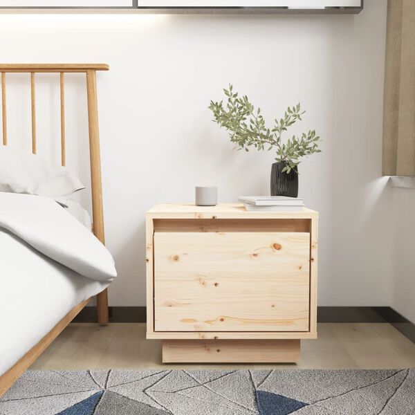 vidaXL Bedside Cabinet 35x34x32 cm Solid Wood Pine