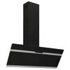 vidaXL Wall Range Hood 90 cm Steel and Tempered Glass Black
