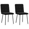 vidaXL Dining Chairs 2 pcs Black Velvet