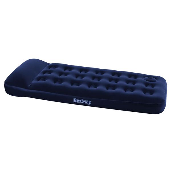 Bestway Inflatable Flocked Airbed with Built-in Foot Pump 185 x 76 x 28 cm
