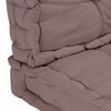 vidaXL Pallet Floor Cushions 2 pcs Cotton Taupe