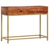 vidaXL Console Table | Brown and bronze | Solid acacia wood and iron