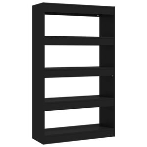 vidaXL Book Cabinet | Black | Engineered Wood | Medium | Book Cabinet