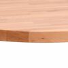 vidaXL Table Top &Oslash;50x2.5 cm Round Solid Wood Beech