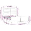 vidaXL Bed Frame without Mattress Black 137x187 cm Double Fabric