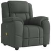 vidaXL Massage Recliner Chair Dark Grey Fabric